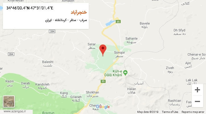 روستای خنجرآباد بر روی نقشه