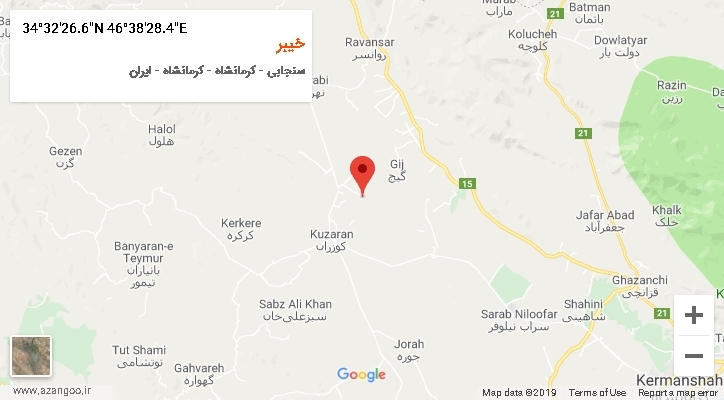 روستای خیبر بر روی نقشه