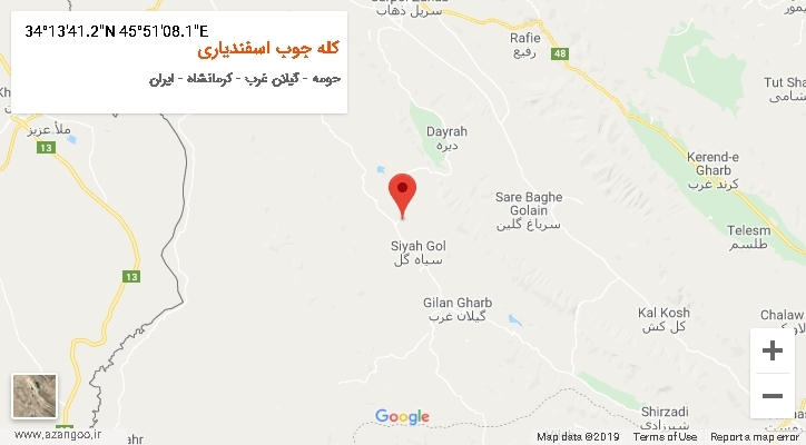 روستای کله جوب اسفندیاری بر روی نقشه