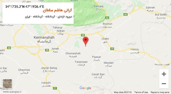 روستای کرانی هاشم سلطان بر روی نقشه