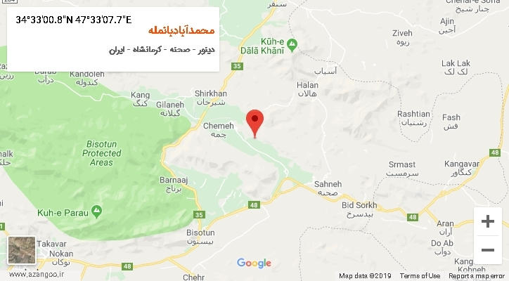 روستای محمدآبادبانمله بر روی نقشه