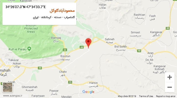 روستای محمودآبادگاوکل بر روی نقشه