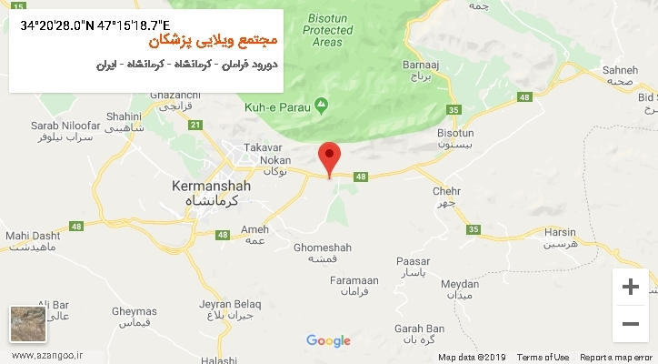روستای مجتمع ویلایی پزشکان بر روی نقشه