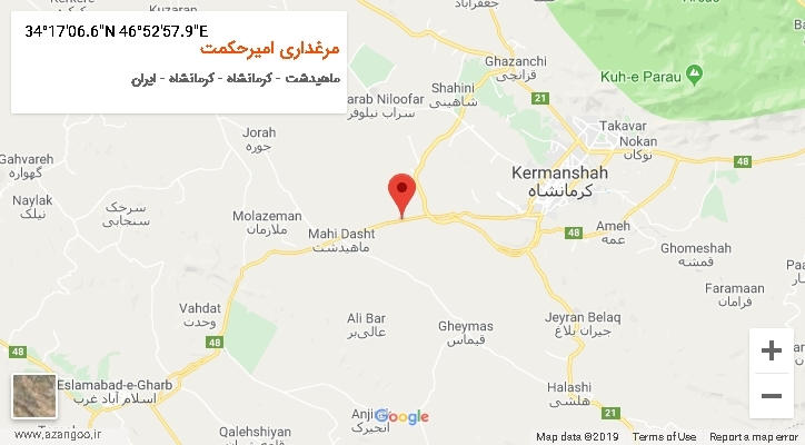 روستای مرغداری امیرحکمت بر روی نقشه