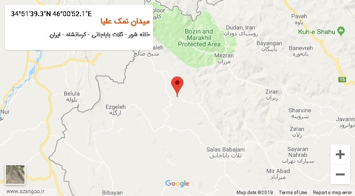 روستای میدان نمک علیا بر روی نقشه