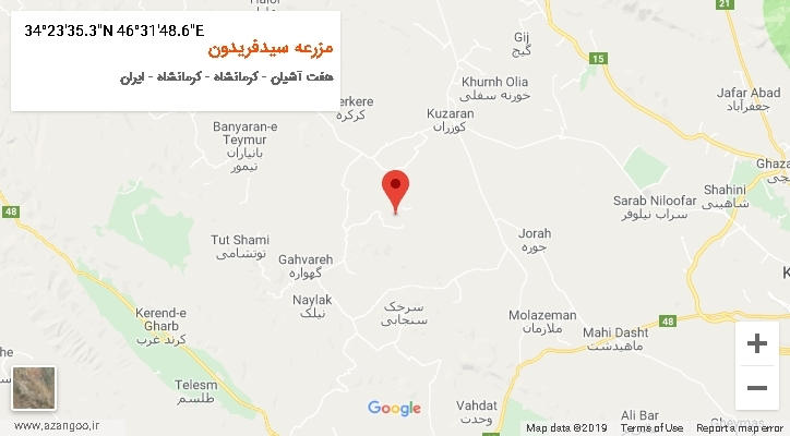 روستای مزرعه سیدفریدون بر روی نقشه