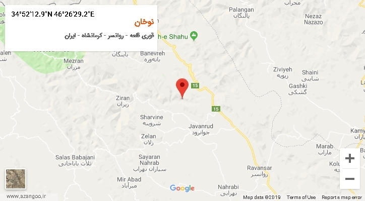روستای نوخان بر روی نقشه