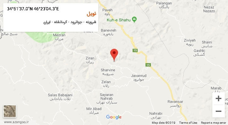 روستای نویل بر روی نقشه