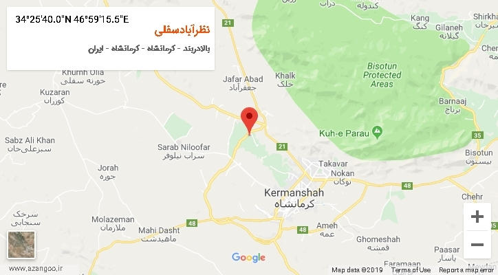 روستای نظرآبادسفلی بر روی نقشه