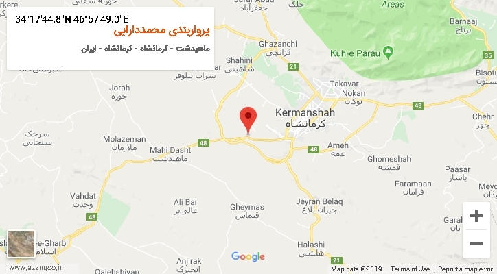 روستای پرواربندی محمددارابی بر روی نقشه