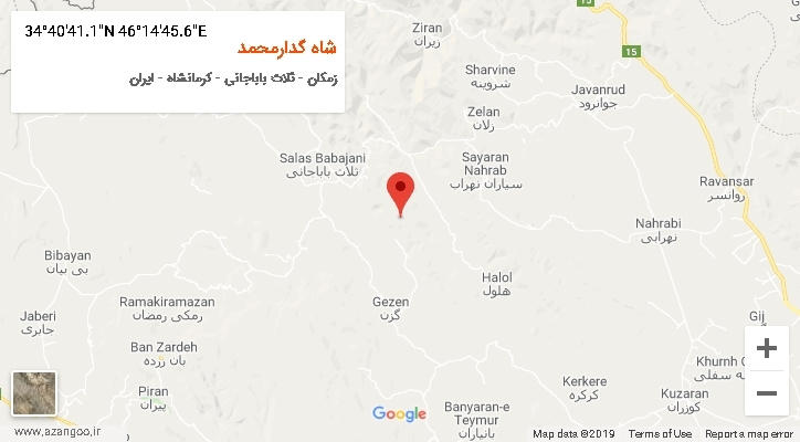روستای شاه گدارمحمد بر روی نقشه