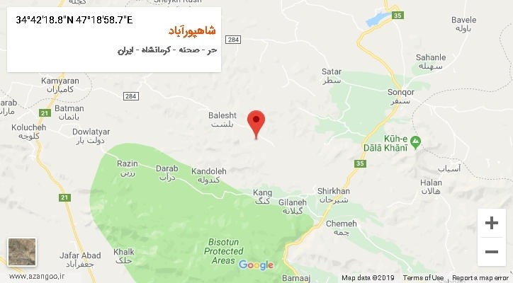 روستای شاهپورآباد بر روی نقشه