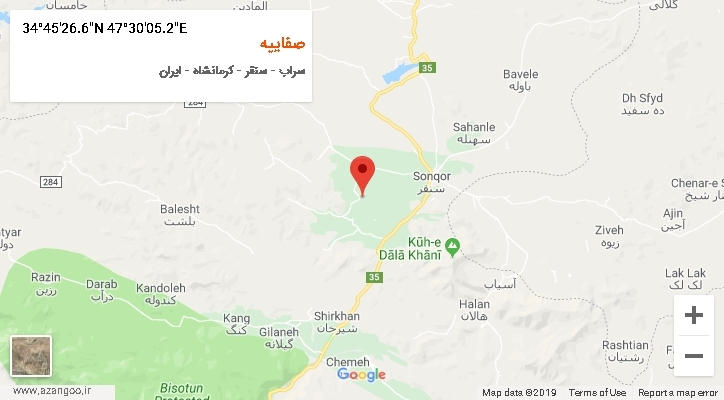 روستای صفاییه بر روی نقشه