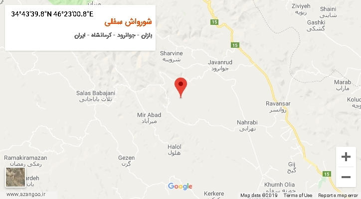 روستای شورواش سفلی بر روی نقشه