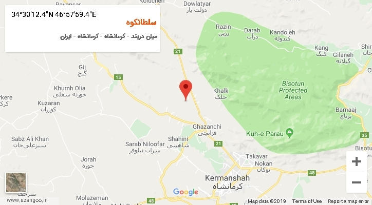 روستای سلطانکوه بر روی نقشه