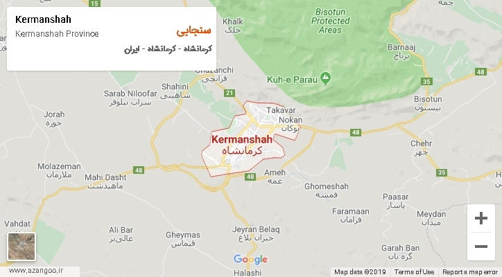 دهستان سنجابی بر روی نقشه