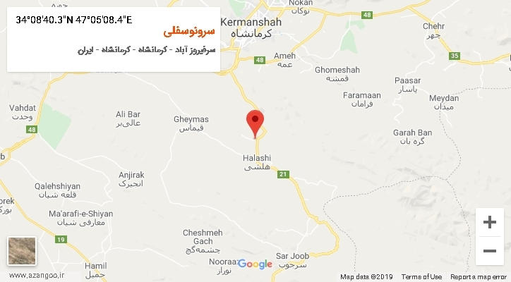 روستای سرونوسفلی بر روی نقشه