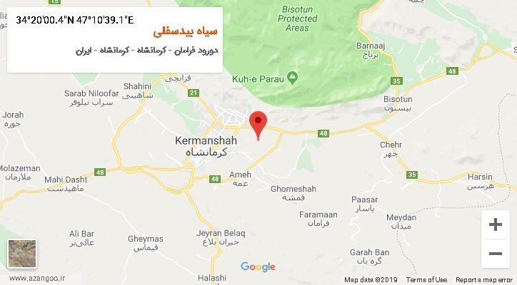 روستای سیاه بیدسفلی بر روی نقشه