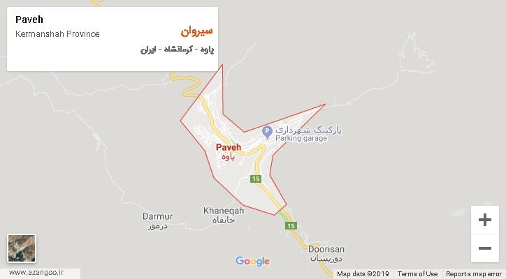 دهستان سیروان بر روی نقشه