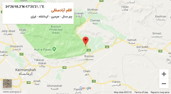 روستای ظلم آبادسفلی بر روی نقشه