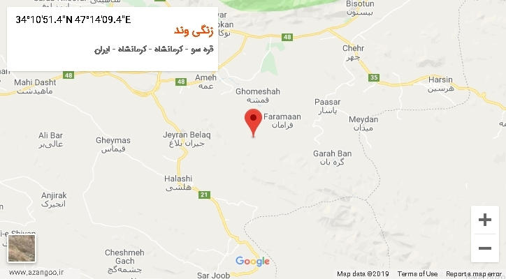 روستای زنگی وند بر روی نقشه