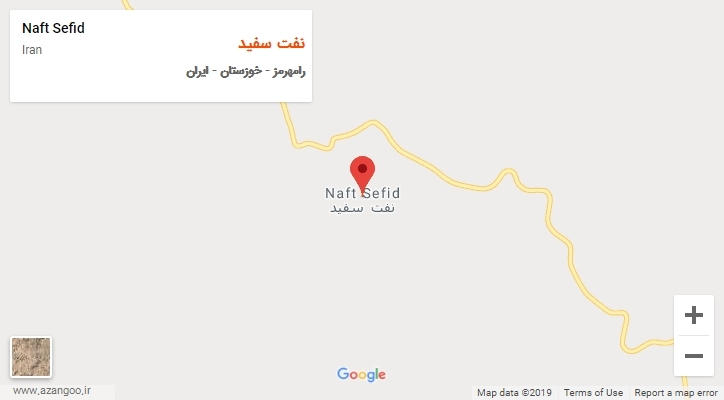 شهر نفت سفید بر روی نقشه