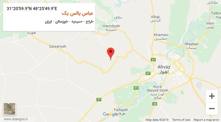 روستای عباس یالس یک بر روی نقشه