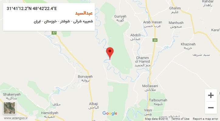 روستای عبدالسید بر روی نقشه