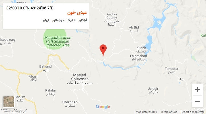 روستای عبدی خون بر روی نقشه