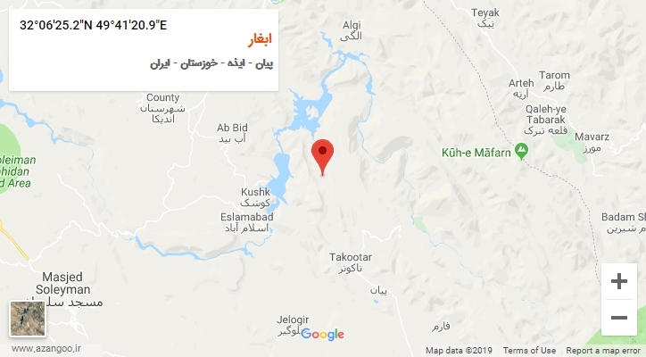 روستای ابغار بر روی نقشه