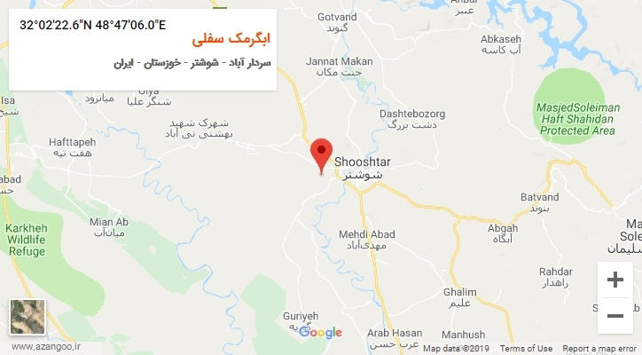 روستای ابگرمک سفلی بر روی نقشه