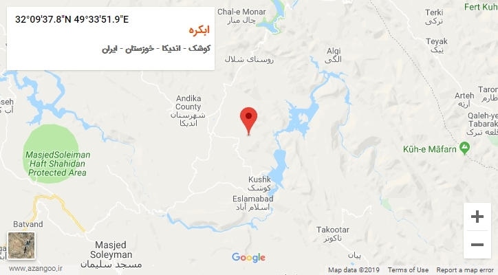 روستای ابکره بر روی نقشه