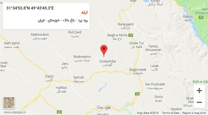 روستای ابله بر روی نقشه