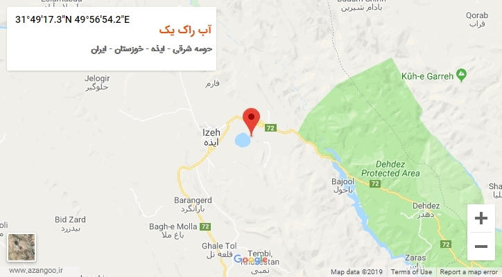 روستای آب راک یک بر روی نقشه