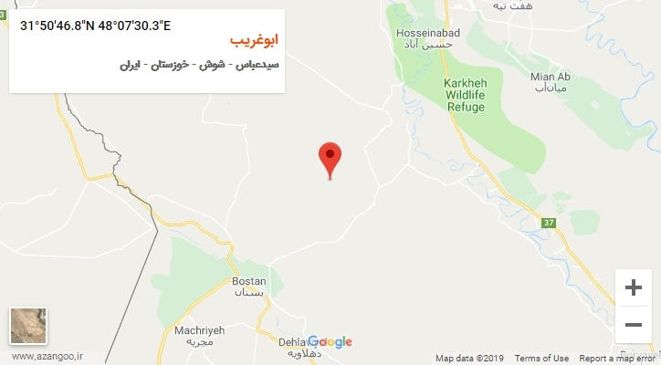 روستای ابوغریب بر روی نقشه