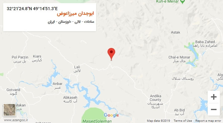 روستای ابوجدان میرزاعوض بر روی نقشه