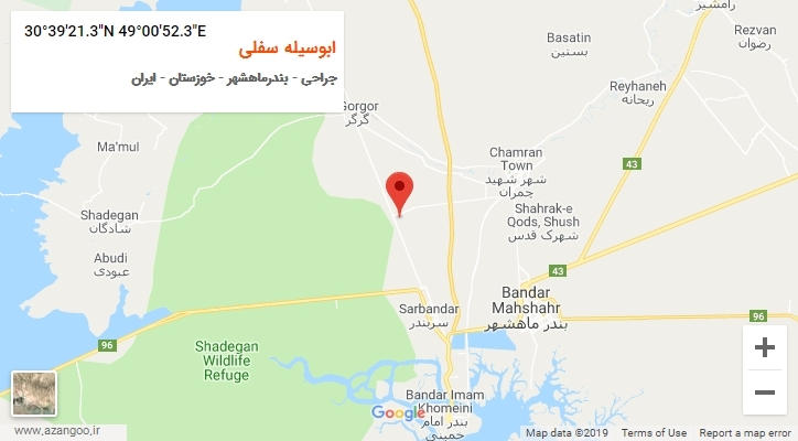 روستای ابوسیله سفلی بر روی نقشه