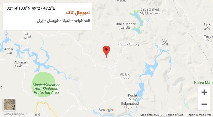 روستای ادیوچال تاک بر روی نقشه