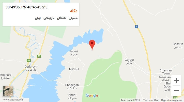 روستای عگله بر روی نقشه