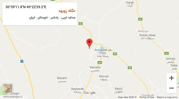 روستای عگله زویهد بر روی نقشه