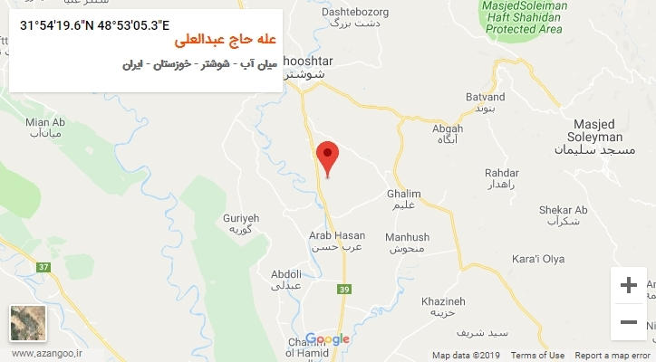 روستای عله حاج عبدالعلی بر روی نقشه