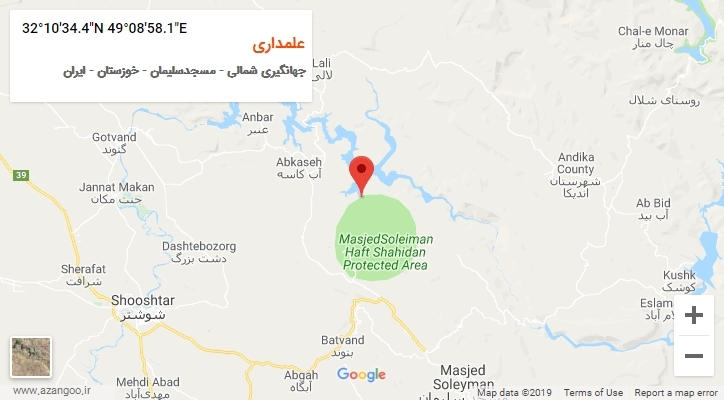 روستای علمداری بر روی نقشه