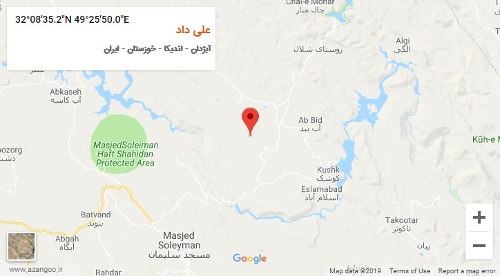 روستای علی داد بر روی نقشه