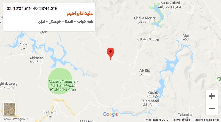 روستای علیدادابراهیم بر روی نقشه