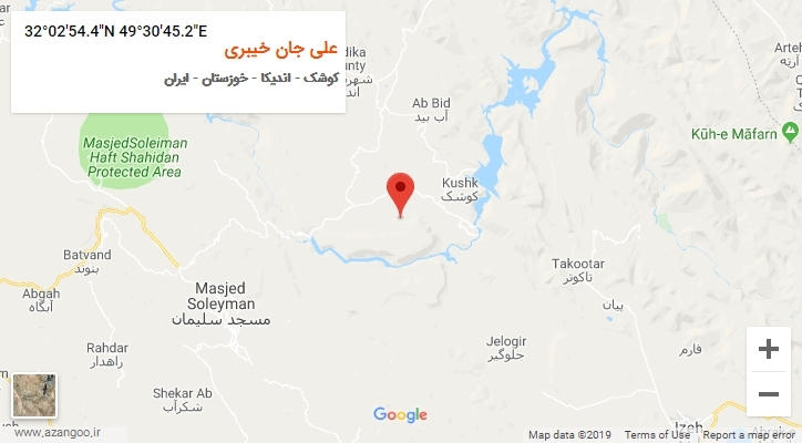 روستای علی جان خیبری بر روی نقشه