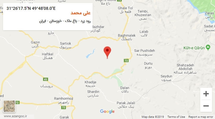 روستای علی محمد بر روی نقشه