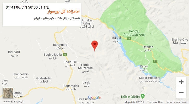 روستای امامزاده کل بورسوار بر روی نقشه