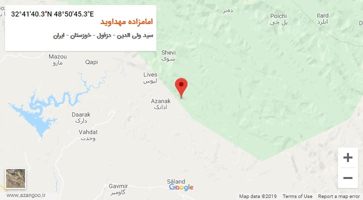 روستای امامزاده مهداوید بر روی نقشه