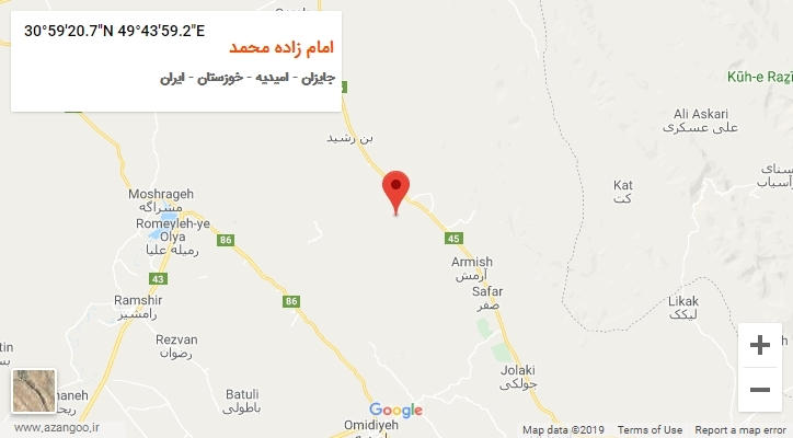 روستای امام زاده محمد بر روی نقشه