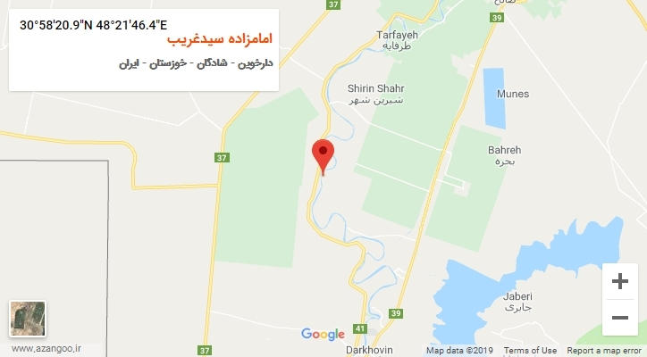 روستای امامزاده سیدغریب بر روی نقشه